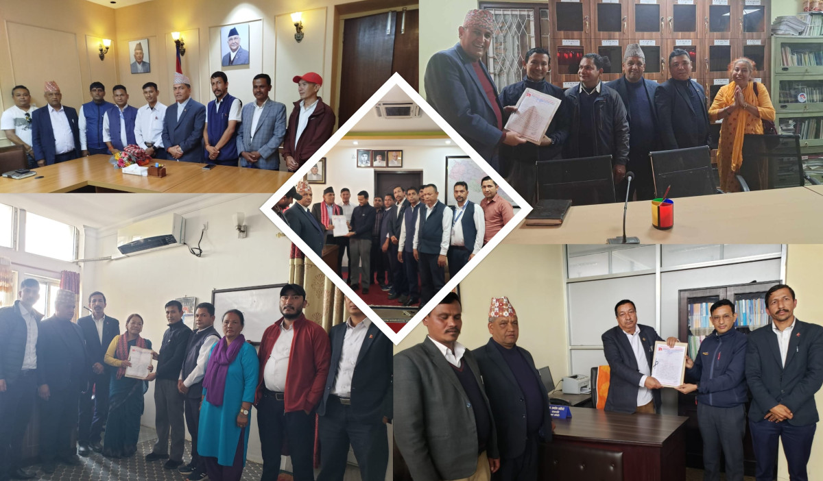 रोजगारी ग्यारेन्टीको माग गर्दै अस्थायी, करार तथा ज्यालादारी कर्मचारी श्रमिक संघले बुझायो प्रधानमन्त्रीलाई ज्ञापनपत्र 