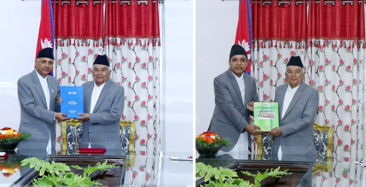 लोकसेवा आयोग र राष्ट्रिय प्राकृतिक स्रोत तथा वित्त आयोगको वार्षिक प्रतिवेदन राष्ट्रपति समक्ष पेश 